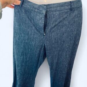 Michael Kors denim linen crop trousers 14